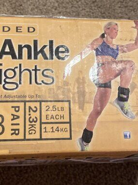 GoFit Pro Ankle Weights 5 lb Pair Adjustable NEW